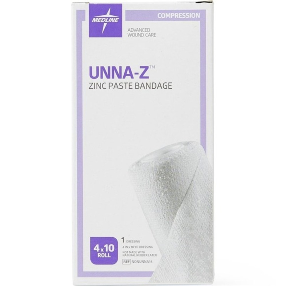 Medline Unna-Z Zinc Paste Compression‎ Bandage 4" x 10 yd NEW
